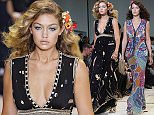 Mandatory Credit: Photo by Matt Baron/REX Shutterstock (5074275bj)
 Bella Hadid
 Diane Von Furstenberg show, Spring Summer 2016, New York Fashion Week, America - 13 Sep 2015